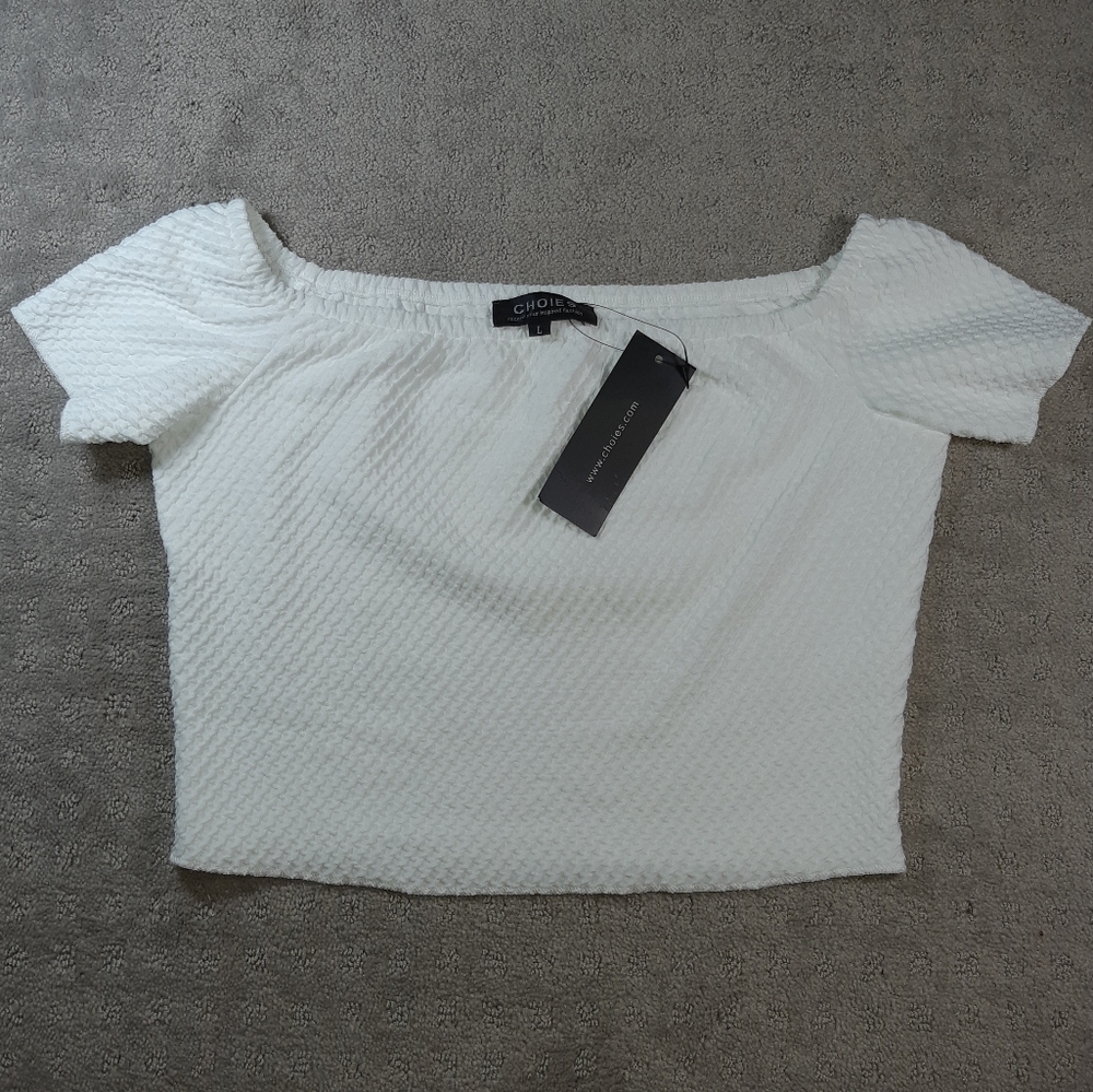 NWT White Crop Top